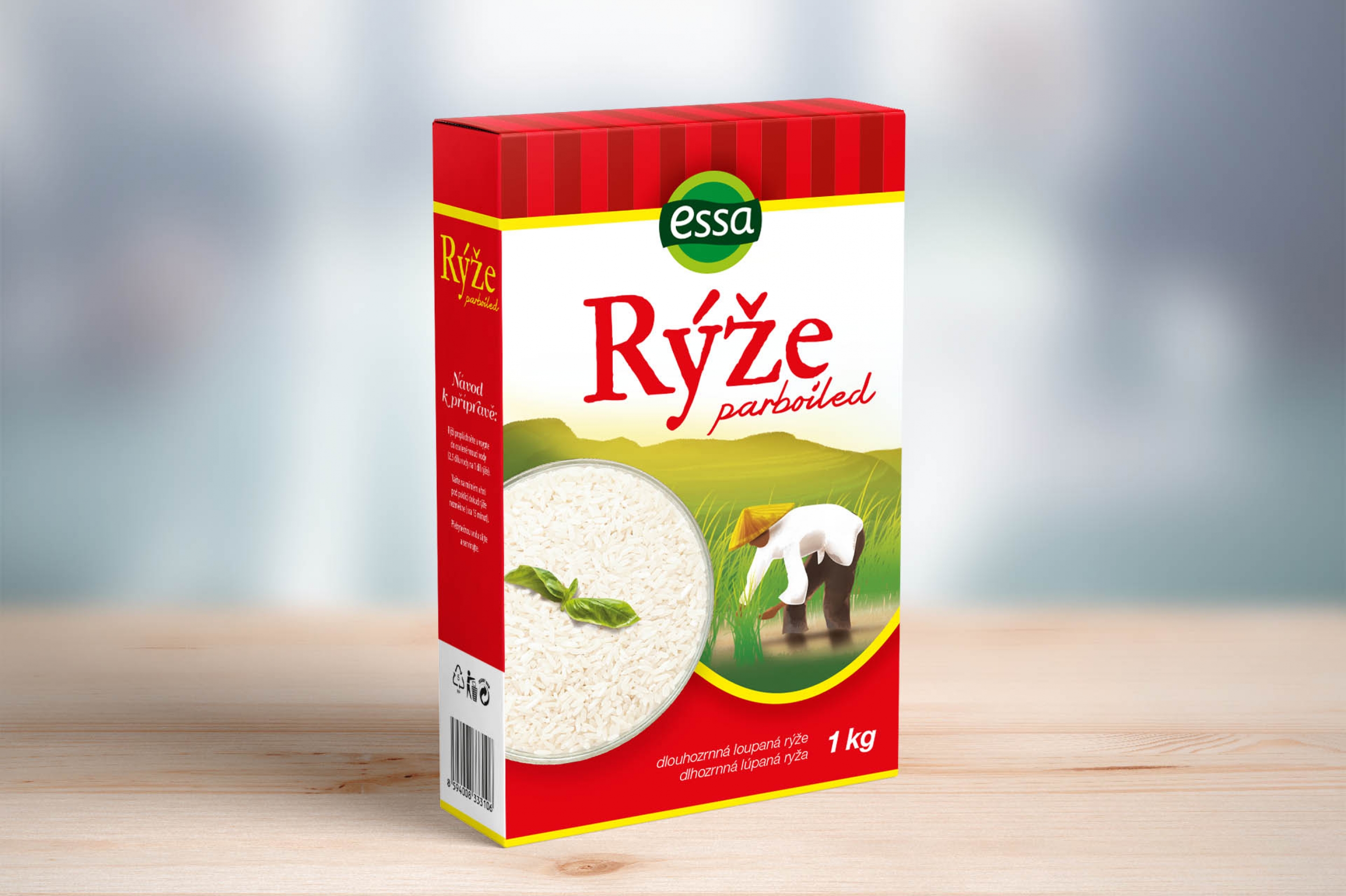 Návrh obalu/krabičky na rýži.