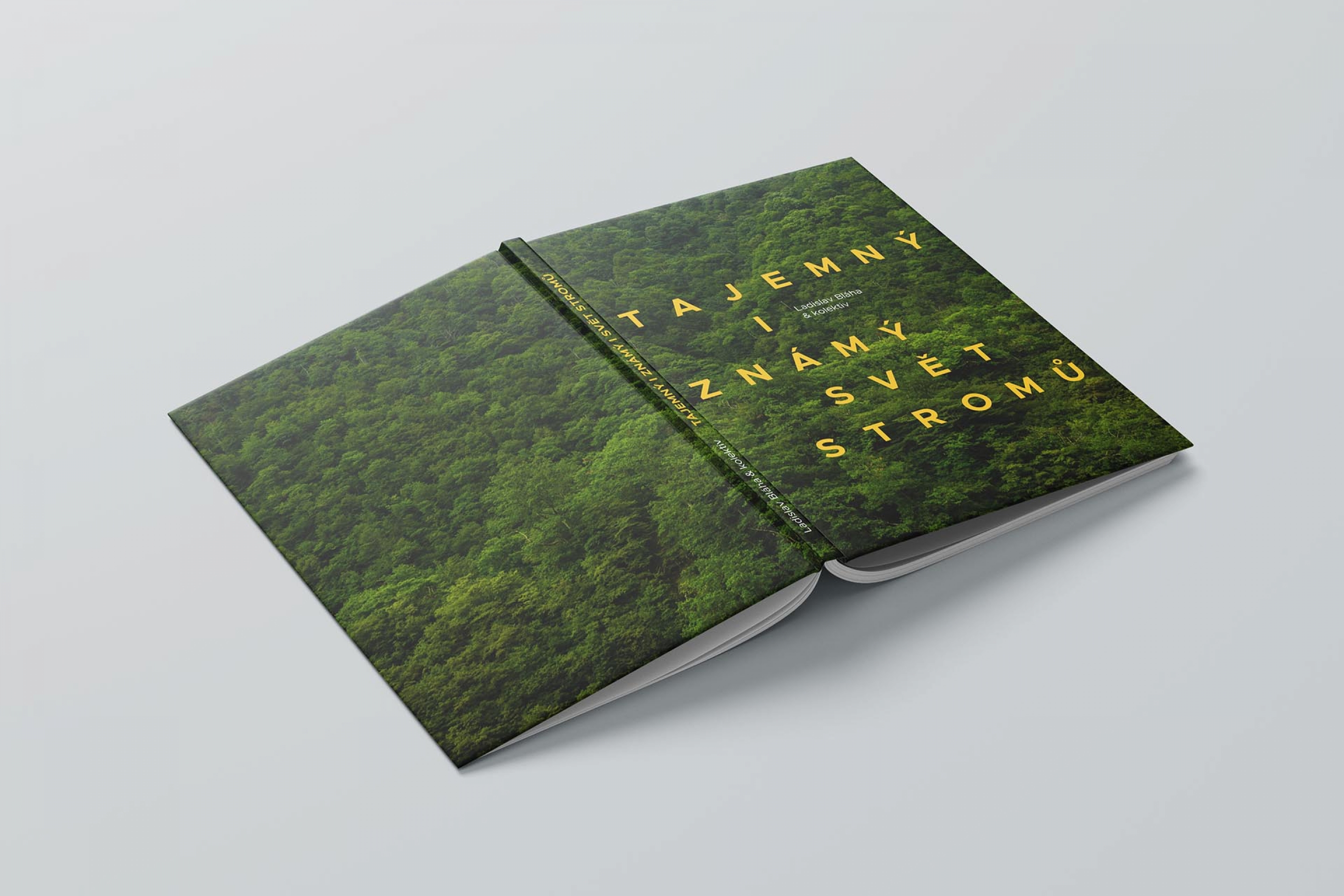 Návrh obálky knihy o stromech.